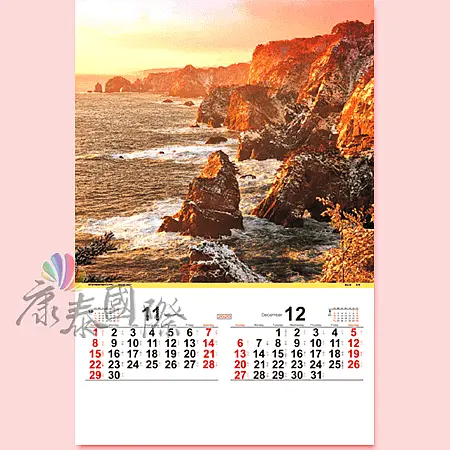 TH-916-瀑布之美(2024年-日本進口月曆)-6